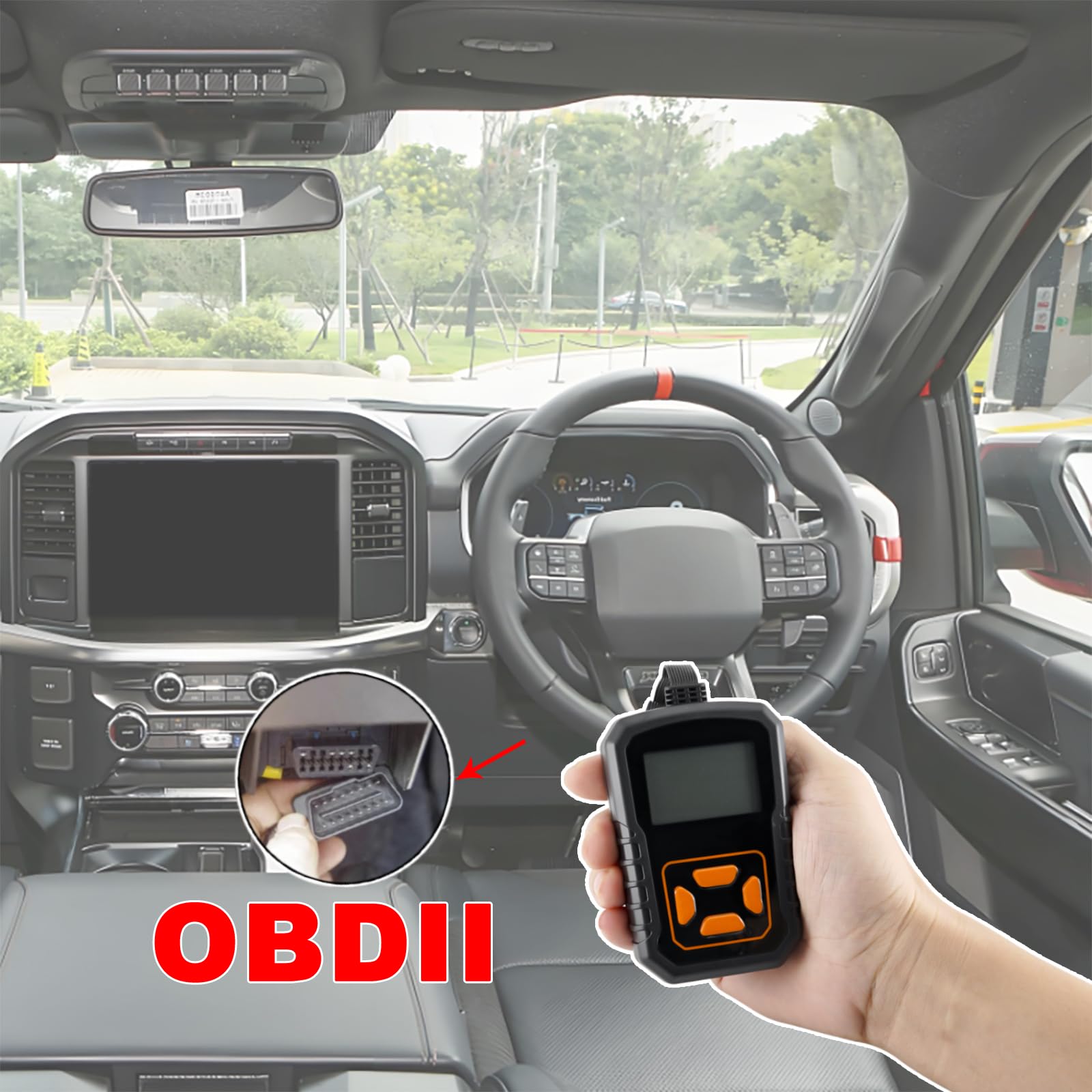 CHIJUIYZKEY remote held by driver showing simple one-hand operation for convenience