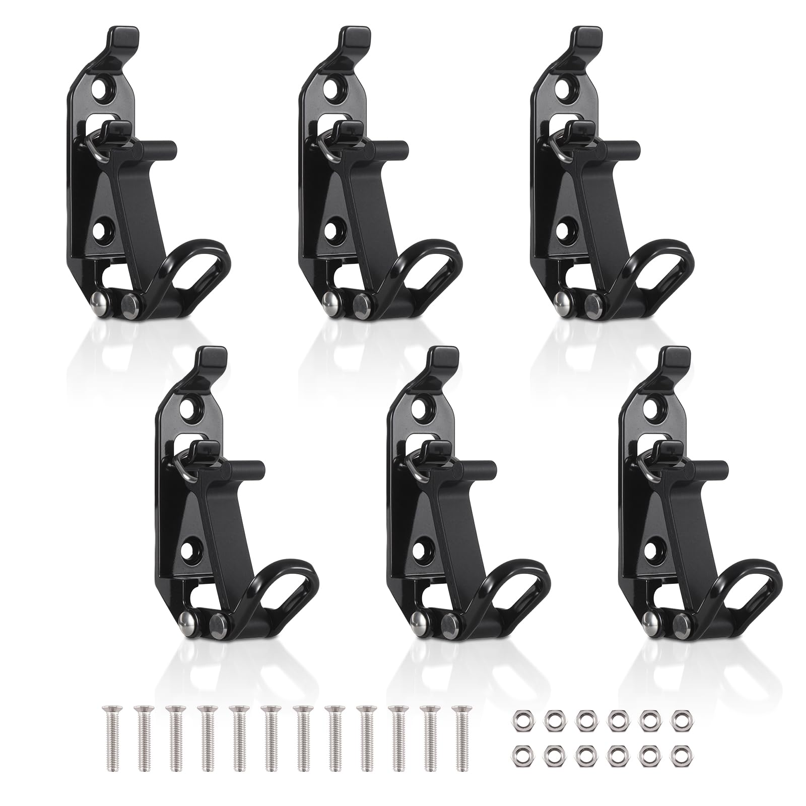 ChimimeDecor front view of black shovel mount showing compact profile and secure hold