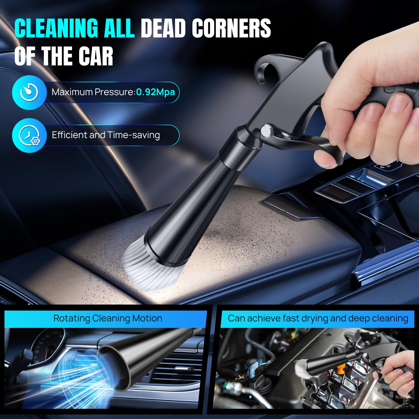 CHOLANG brush attachment closeup revealing safe crevice cleaning benefit