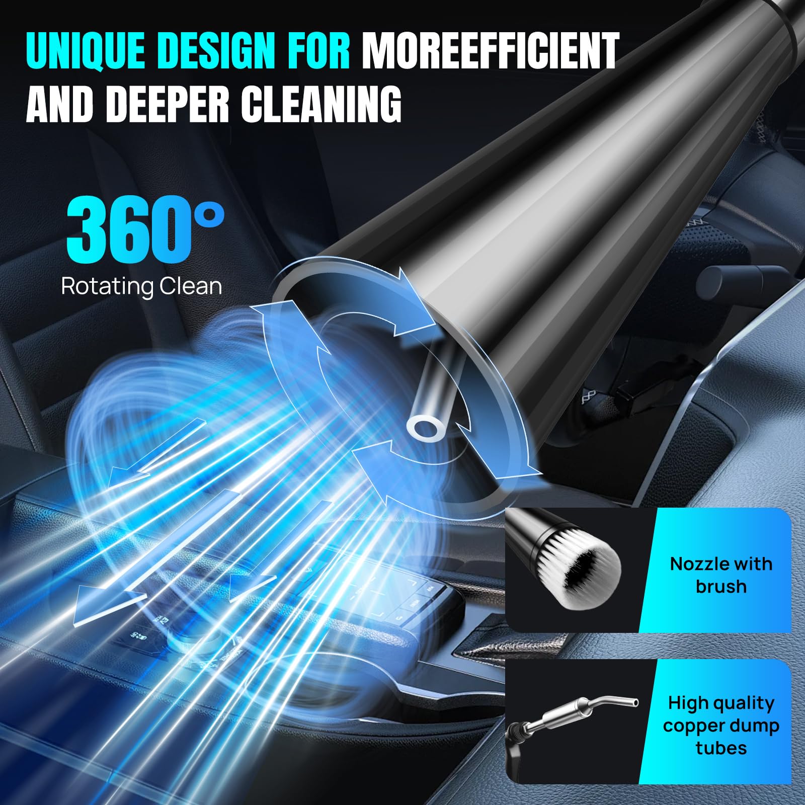 CHOLANG in use cleaning car vent for faster dust removal benefit