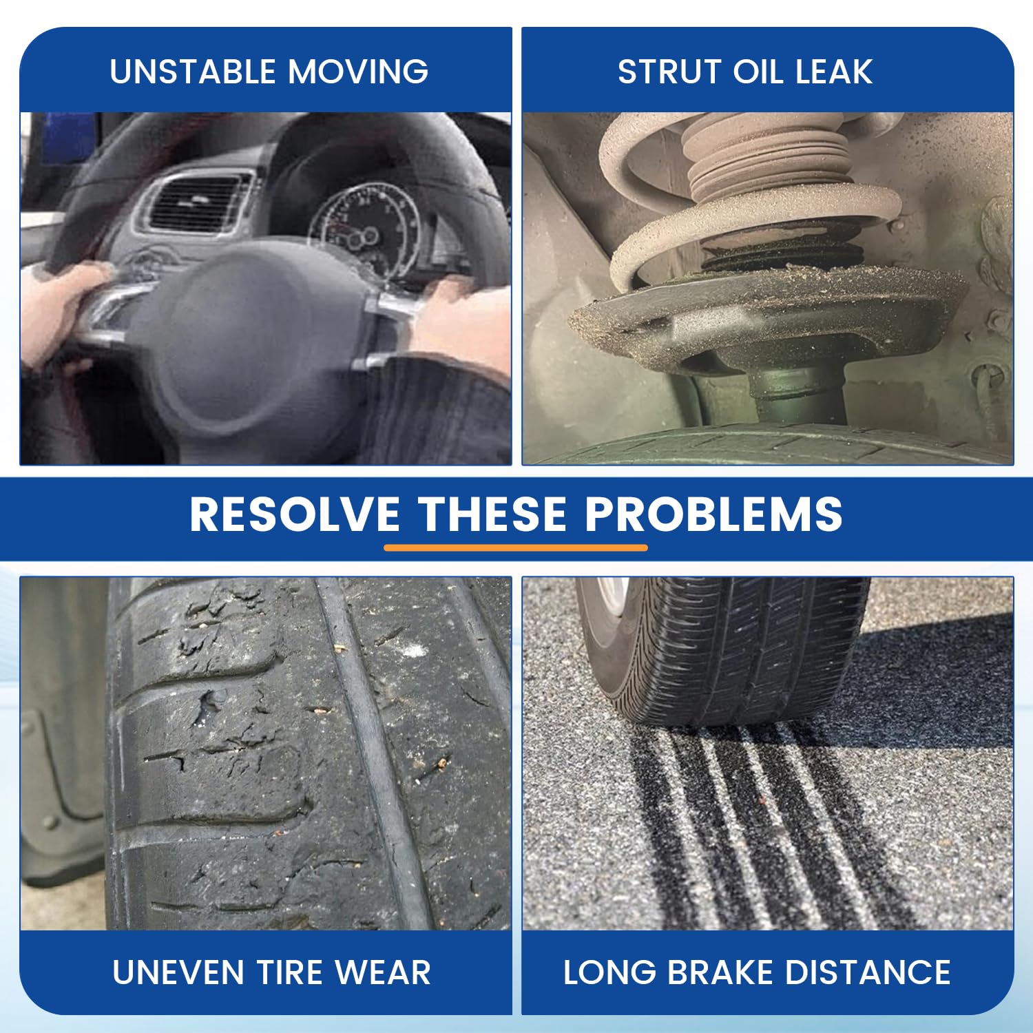 Chonse packaged struts with hardware showing ready-to-install convenience