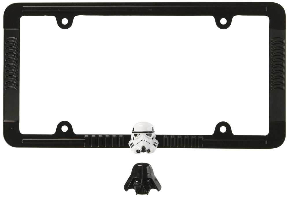 CHROMA front view of black zinc Vader and Trooper frame showing styling and fit