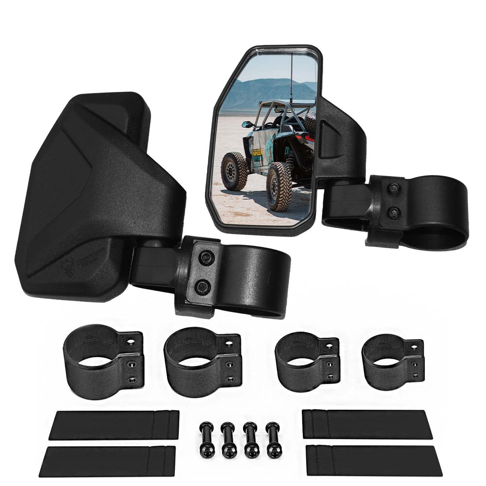 Chupacabra Offroad front view of both mirrors showing durable housing and clear view benefit