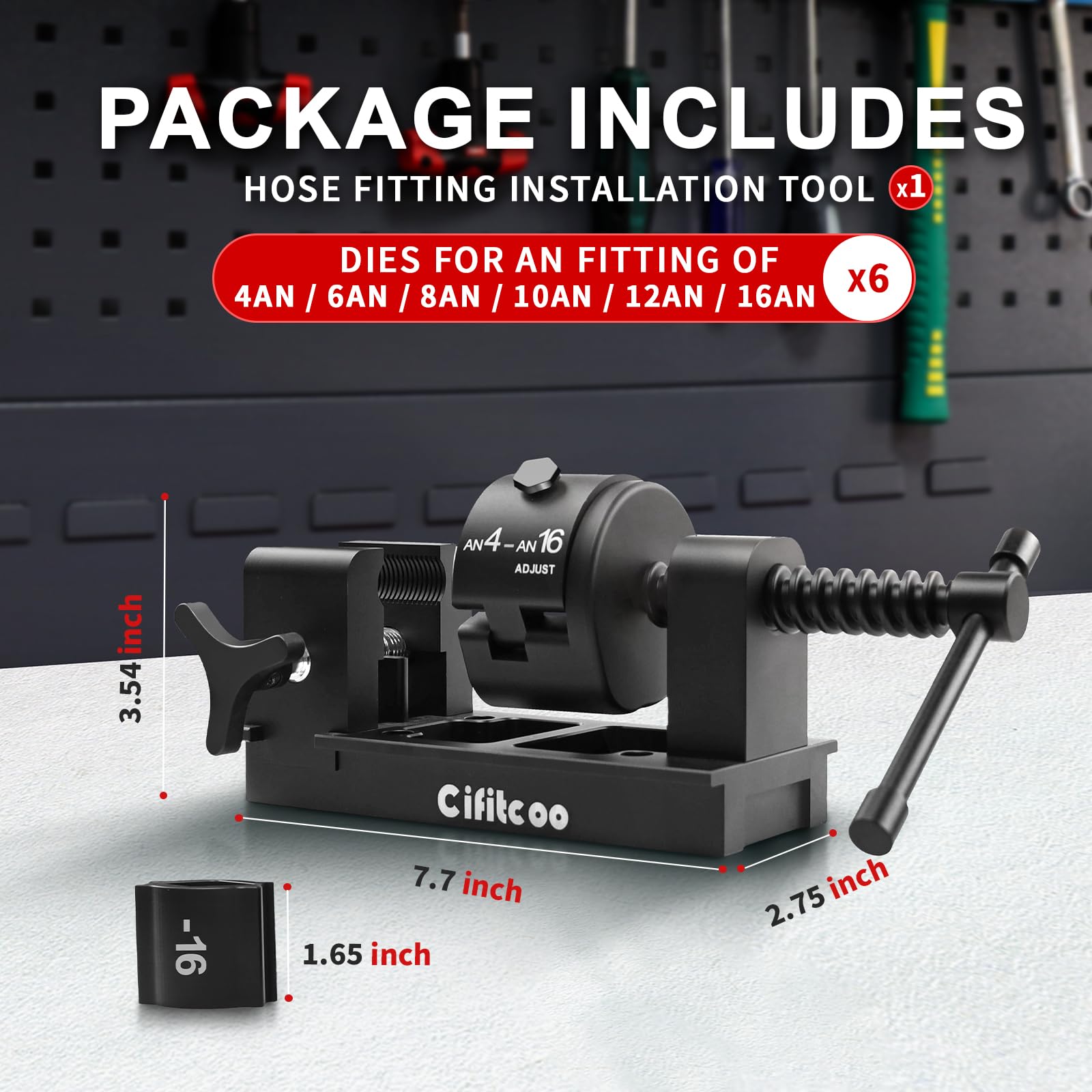 Cifitcoo size comparison with wrench shows compact portability benefit
