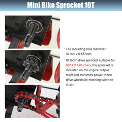 CILOYU 10-tooth drive sprocket detail demonstrating accurate tooth profile and fit