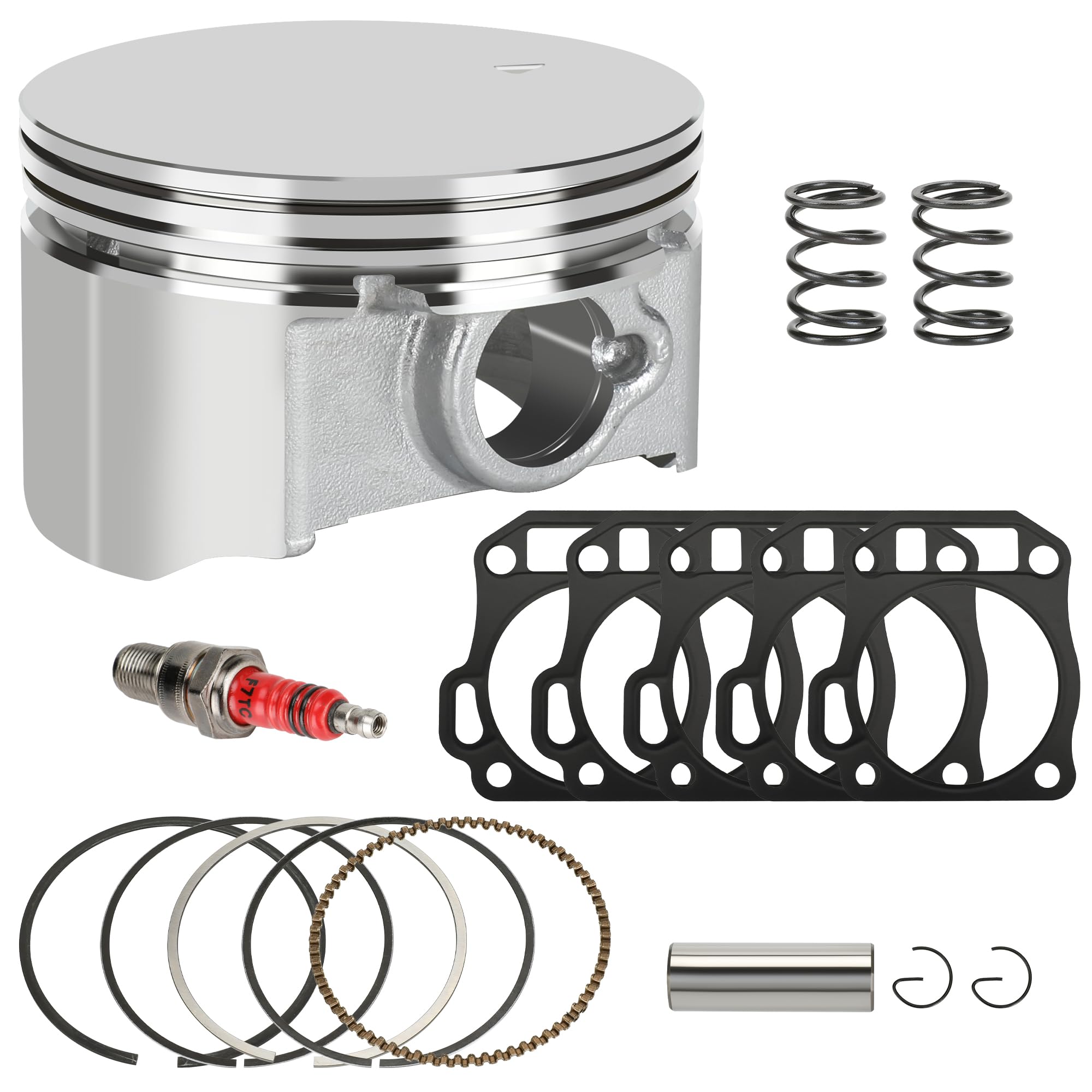 CILOYU 70mm piston kit front packaging showing contents and compatibility benefits