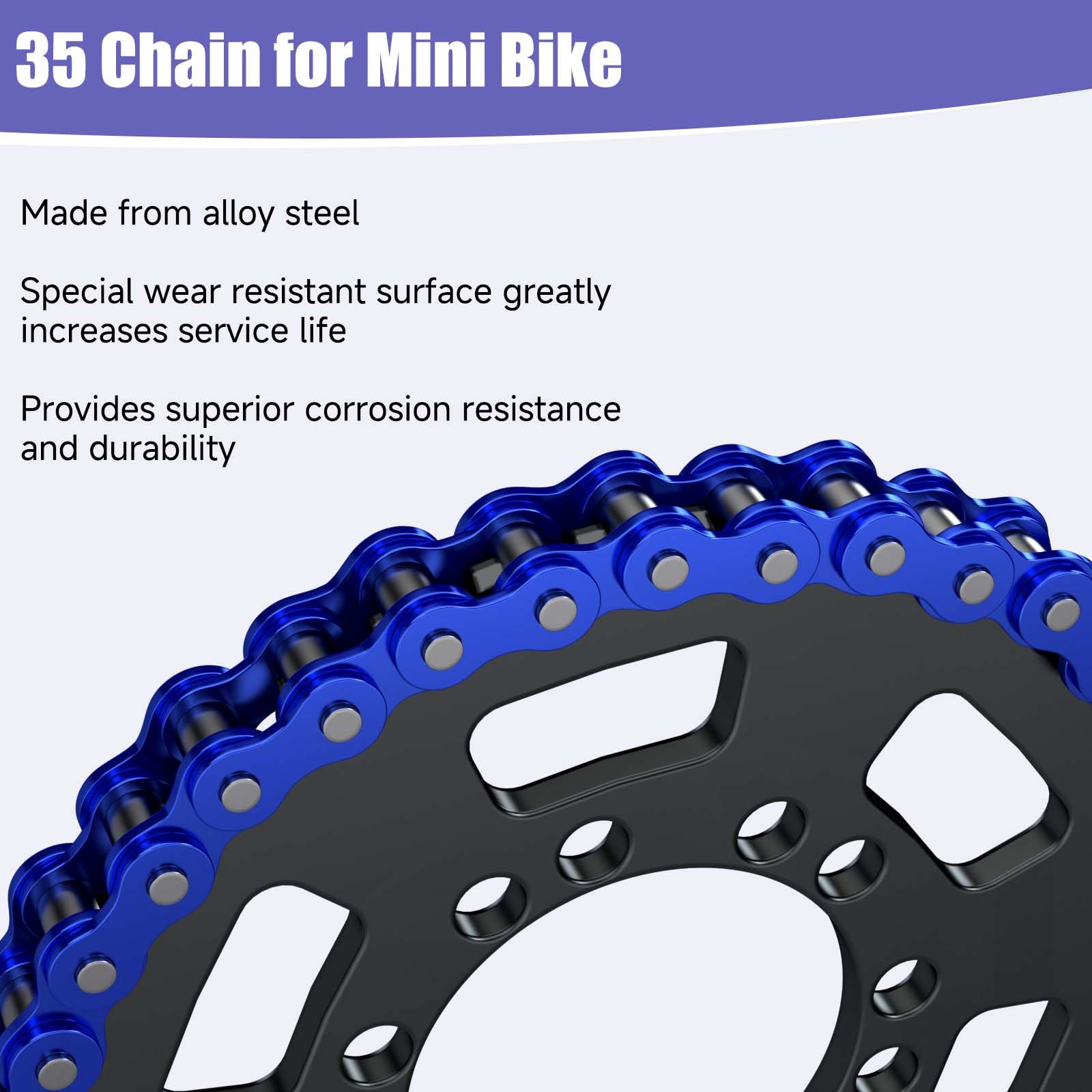 CILOYU 140 links stretched out showing length options and easy trimming benefit