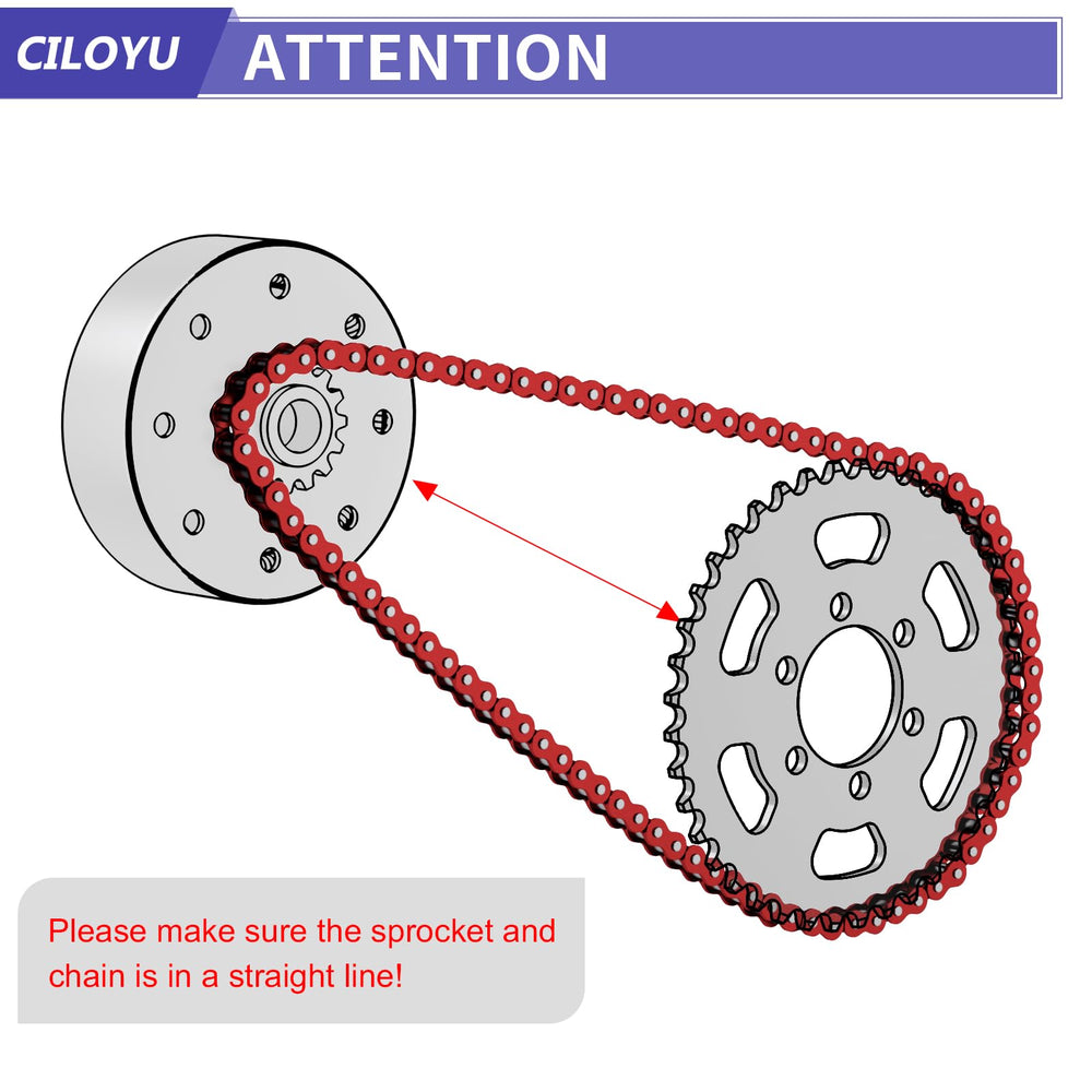 CILOYU chain laid out to show full 140 links for accurate length verification