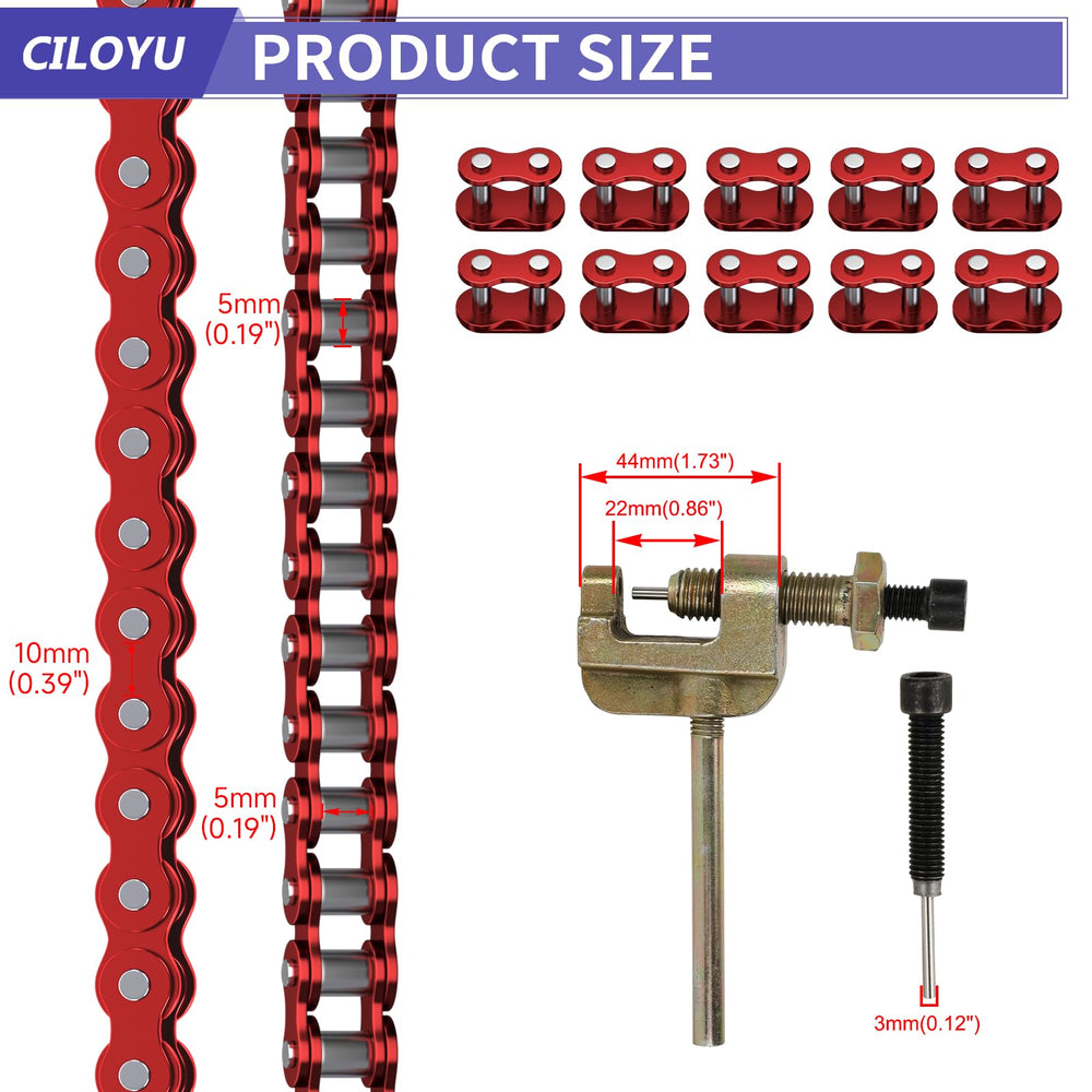 CILOYU chain fitted on a go-kart sprocket in motion, demonstrating reliable power transfer