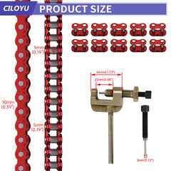 CILOYU chain fitted on a go-kart sprocket in motion, demonstrating reliable power transfer