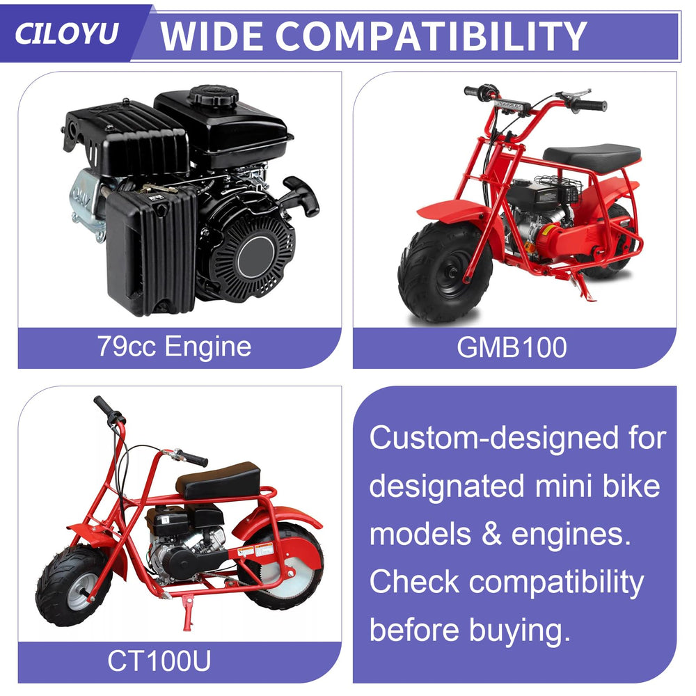 CILOYU exhaust routed behind seat to improve rider leg clearance