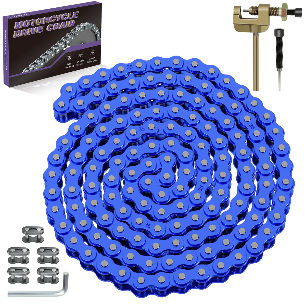 CILOYU front view of chain kit showing components and ready-to-install benefit