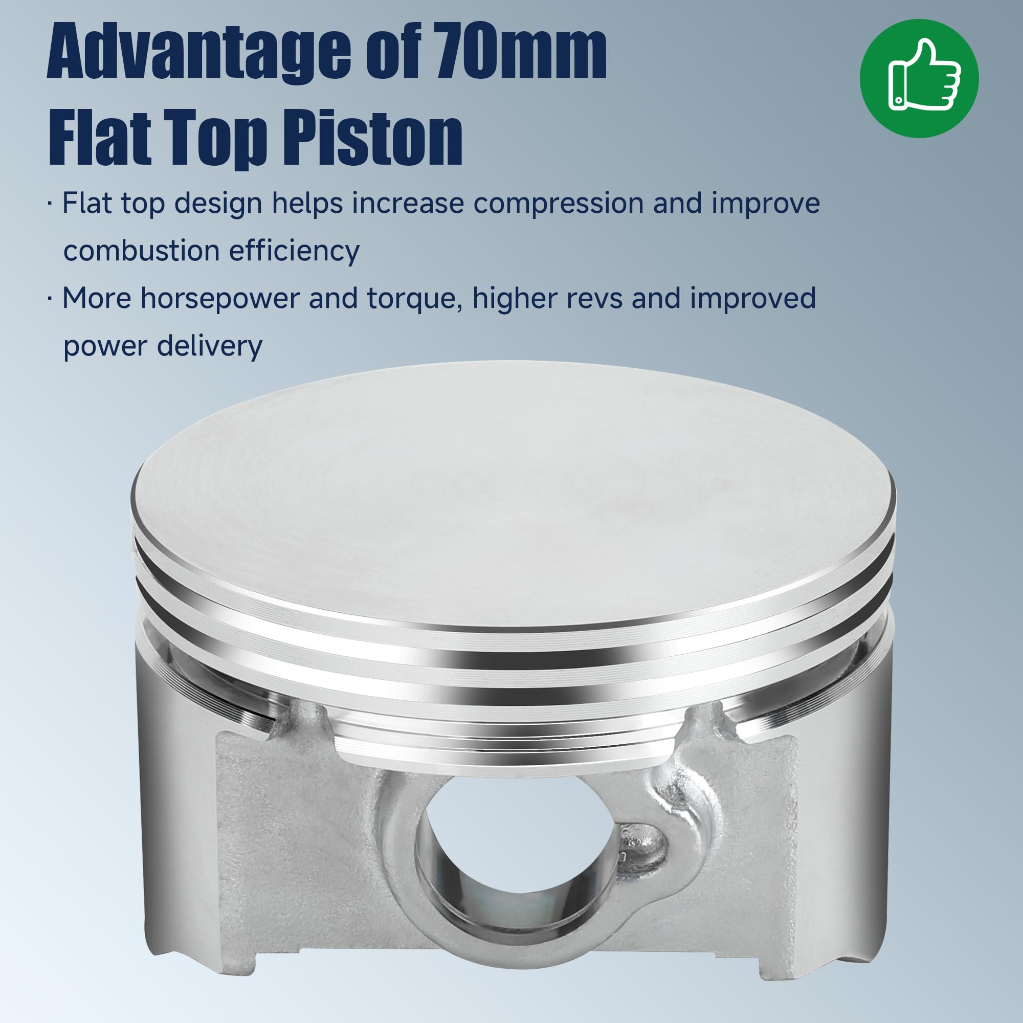 CILOYU piston installed in cylinder demonstrating fitment and assembly clarity