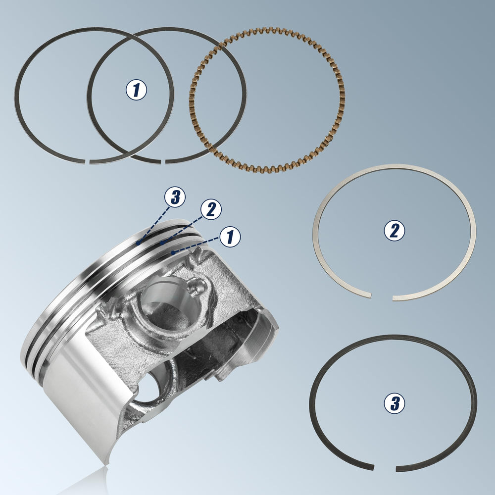 CILOYU piston kit installed in a mini bike engine bay illustrating practical use
