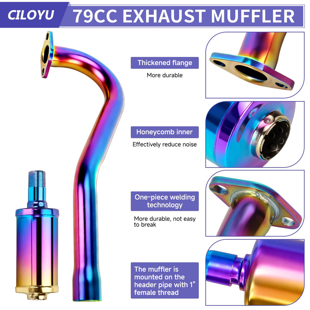 CILOYU muffler interior wall detail reducing noise and harsh tones