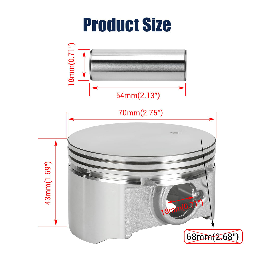 CILOYU piston rings stacked to show ring count and sealing function