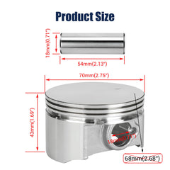 CILOYU piston rings stacked to show ring count and sealing function
