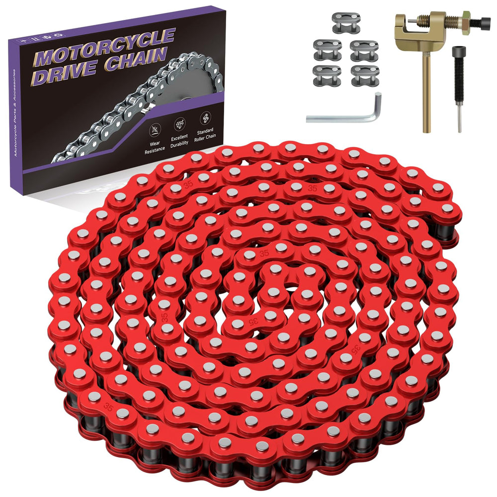 CILOYU front package showing red 35 chain kit and tools for quick install