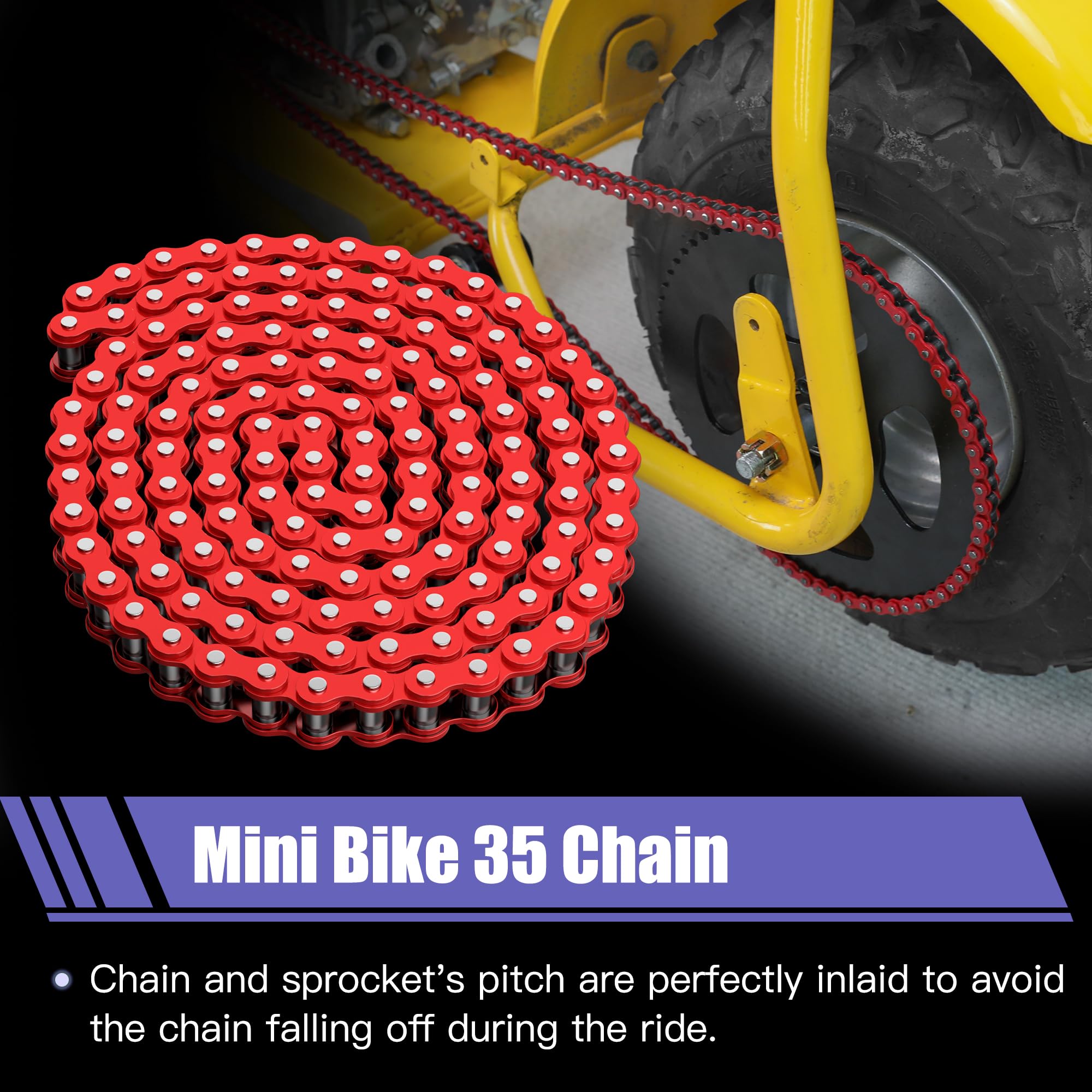 CILOYU red chain finish reflecting corrosion resistance and easy inspection