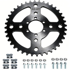 CILOYU front view of 40T 420 sprocket showing shape and finish, durable upgrade