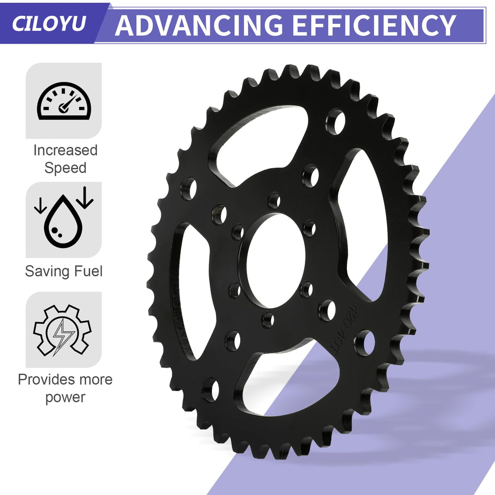 CILOYU installed sprocket on mini bike demonstrating improved torque transfer