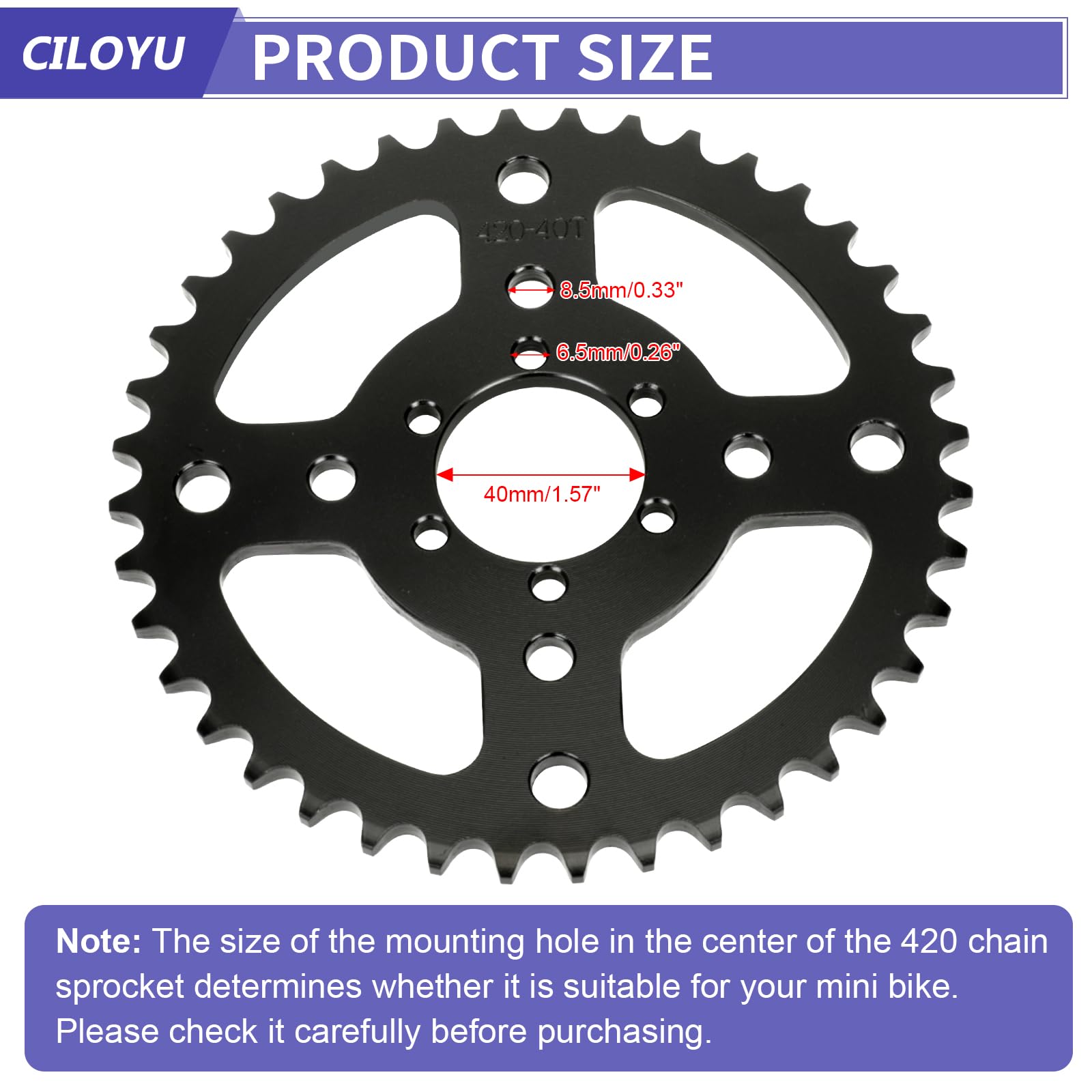 CILOYU sprocket kit with screws nuts and master links ready for fast replacement