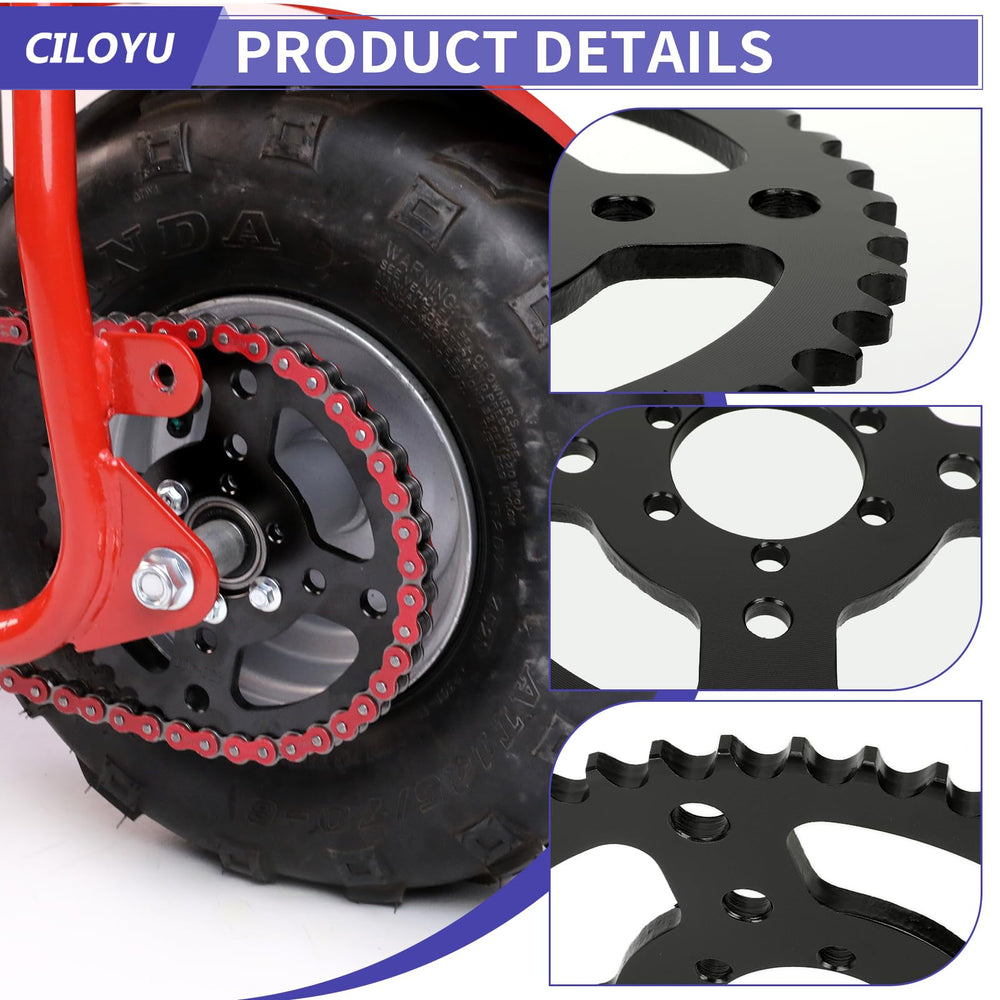 CILOYU sprocket on off-road mini bike in action setting, built for climbing power
