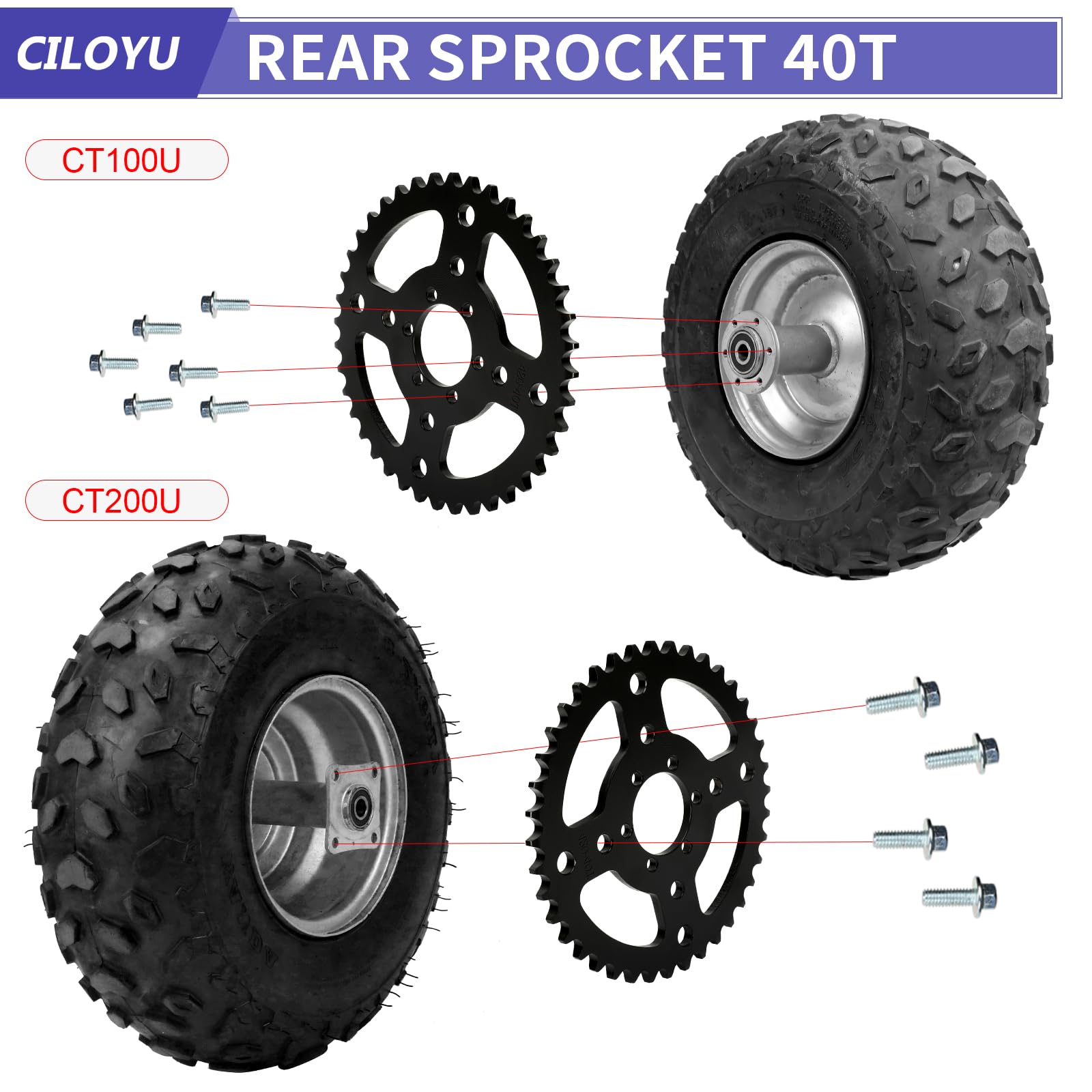 CILOYU side profile of sprocket illustrating thickness and robust construction benefit
