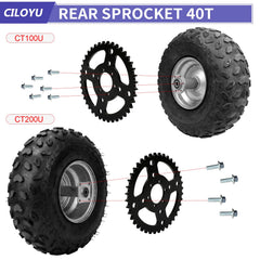 CILOYU side profile of sprocket illustrating thickness and robust construction benefit