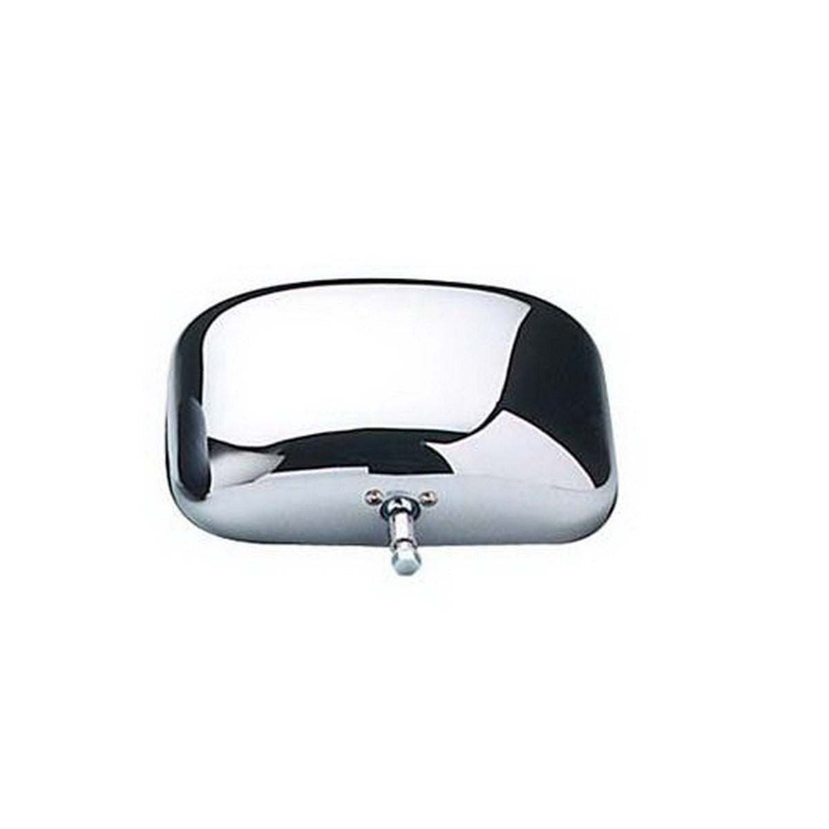 CIPA chrome mirror head front view showing reflective 5x8 glass and chrome finish for easy replacement
