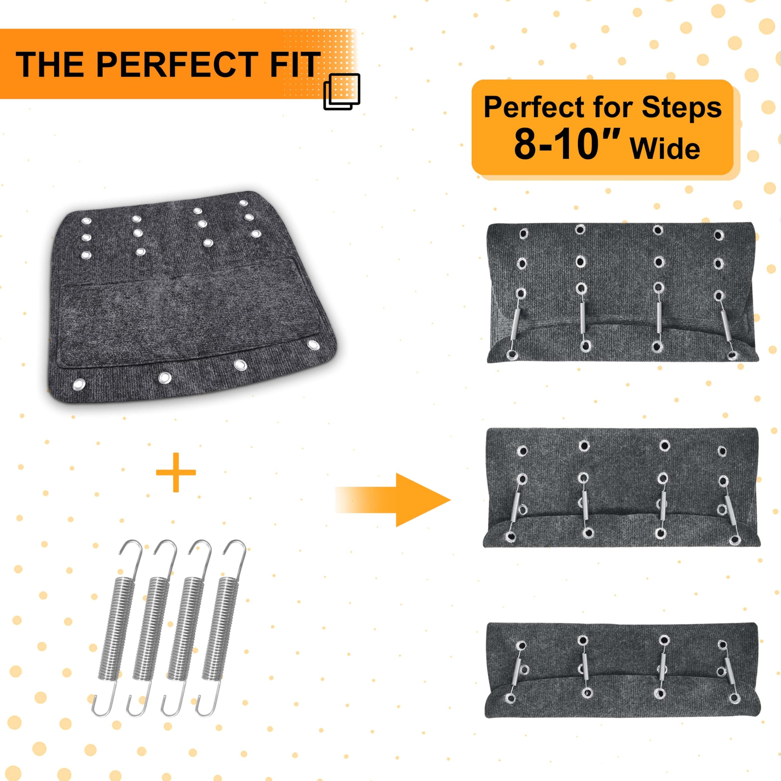 CircleRoad step cover beside ruler showing 22 inch width for accurate fitting