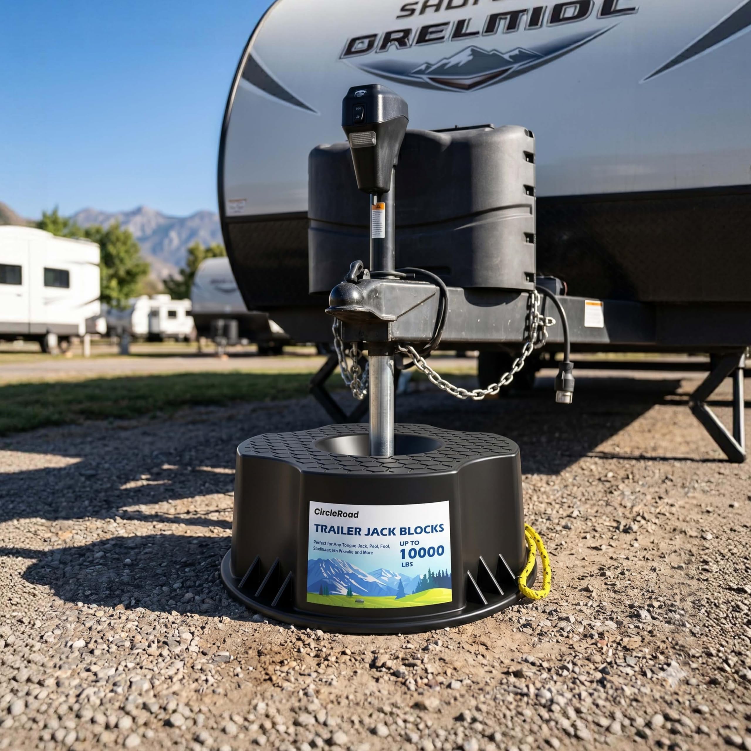 CircleRoad stacked blocks in storage saving space and enabling convenient transport