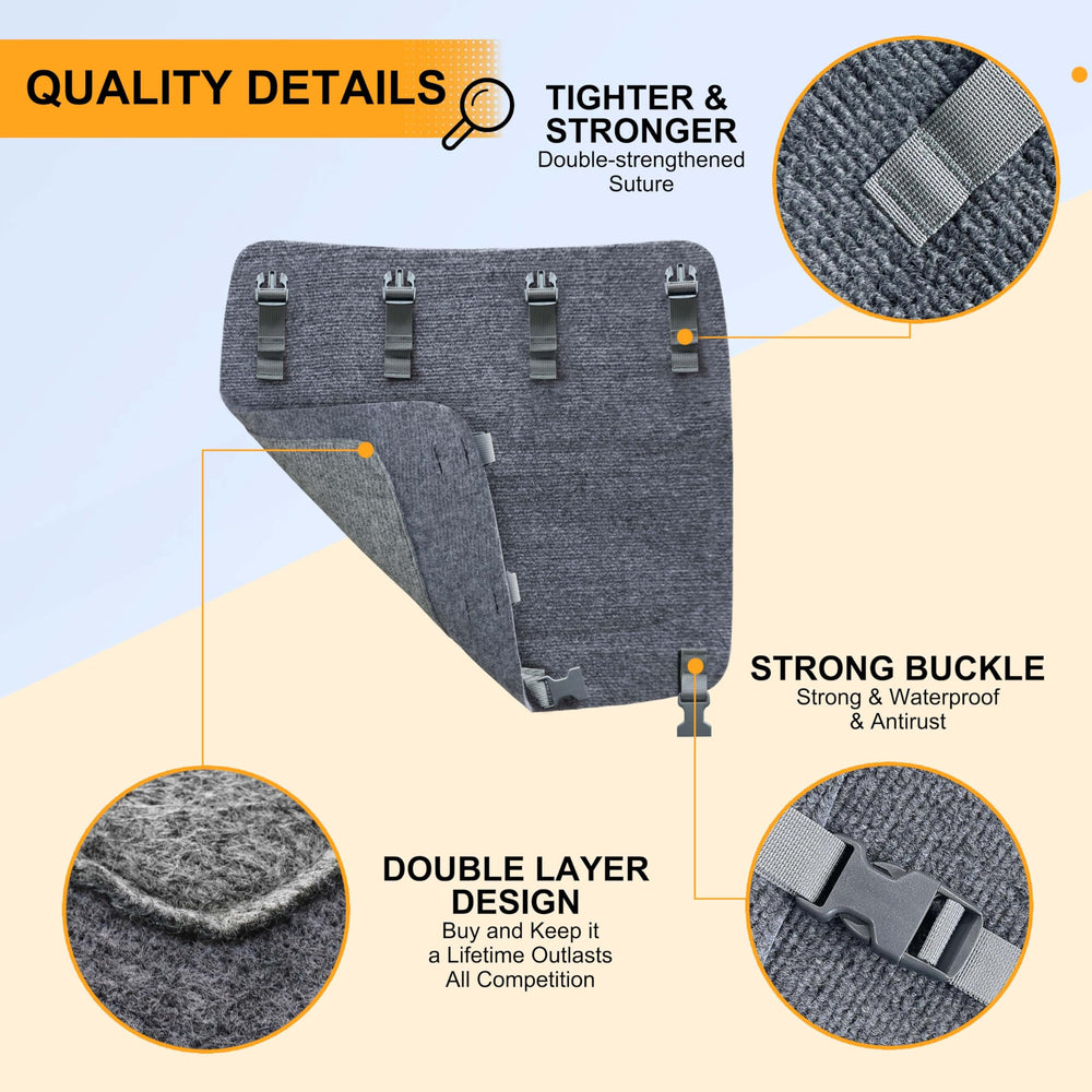CircleRoad textured polyester top layer demonstrating dirt-scraping performance