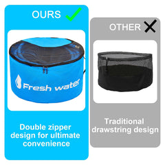 CircleRoad clear PVC cover close-up displaying visible contents and odor containment benefit