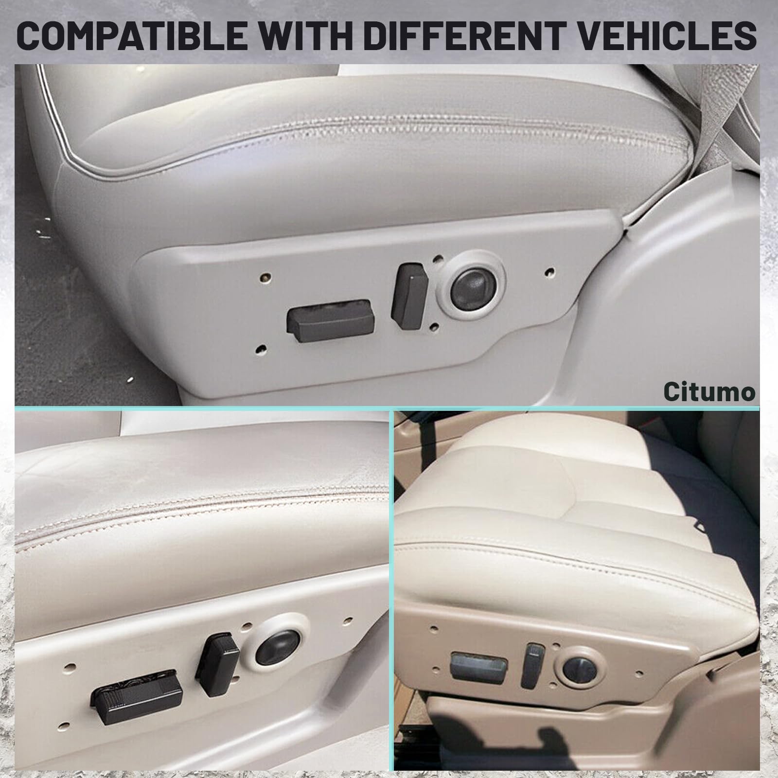 Citumo installed lifestyle shot in vehicle interior showing improved adjustability