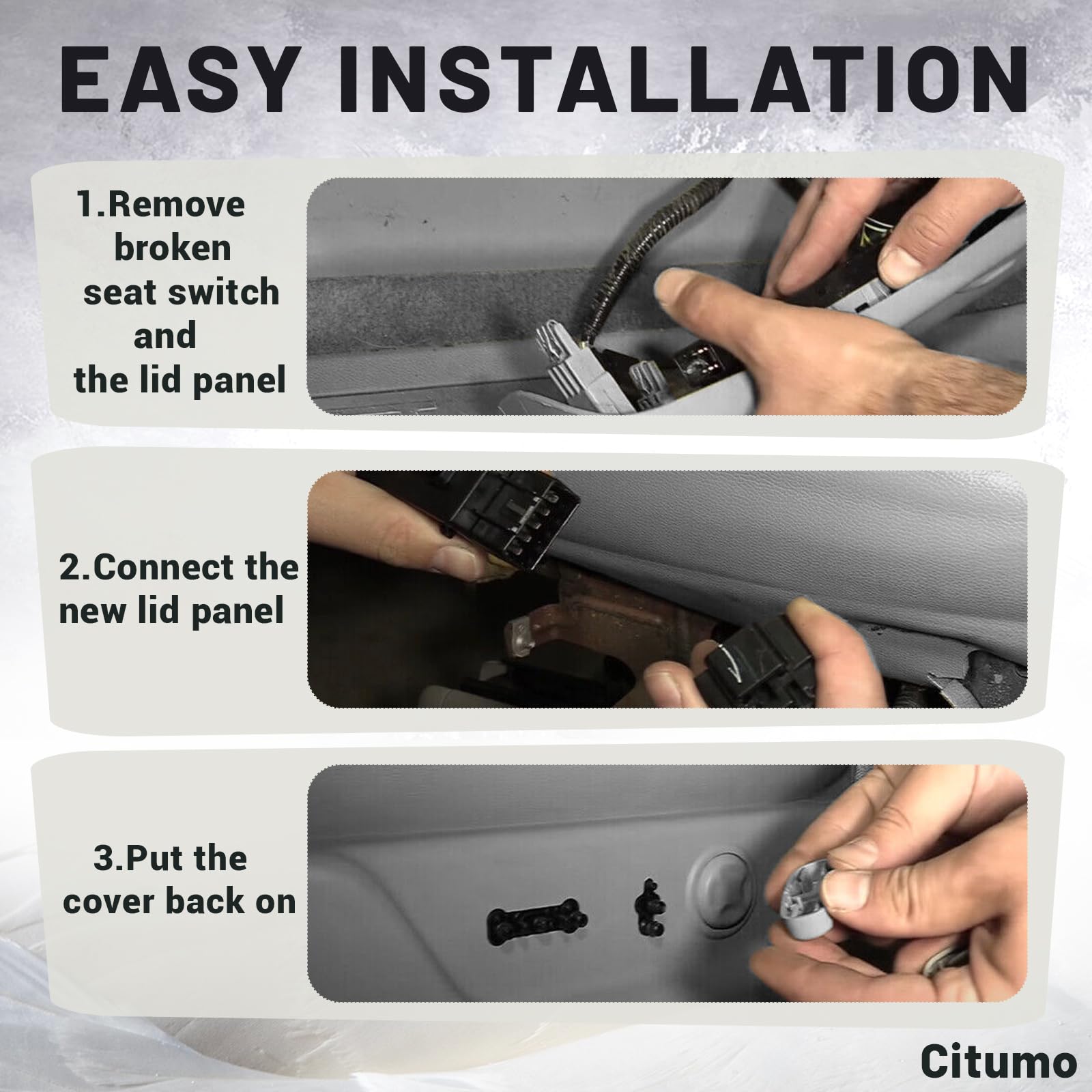 Citumo mounted in passenger seat demonstrating restored control convenience