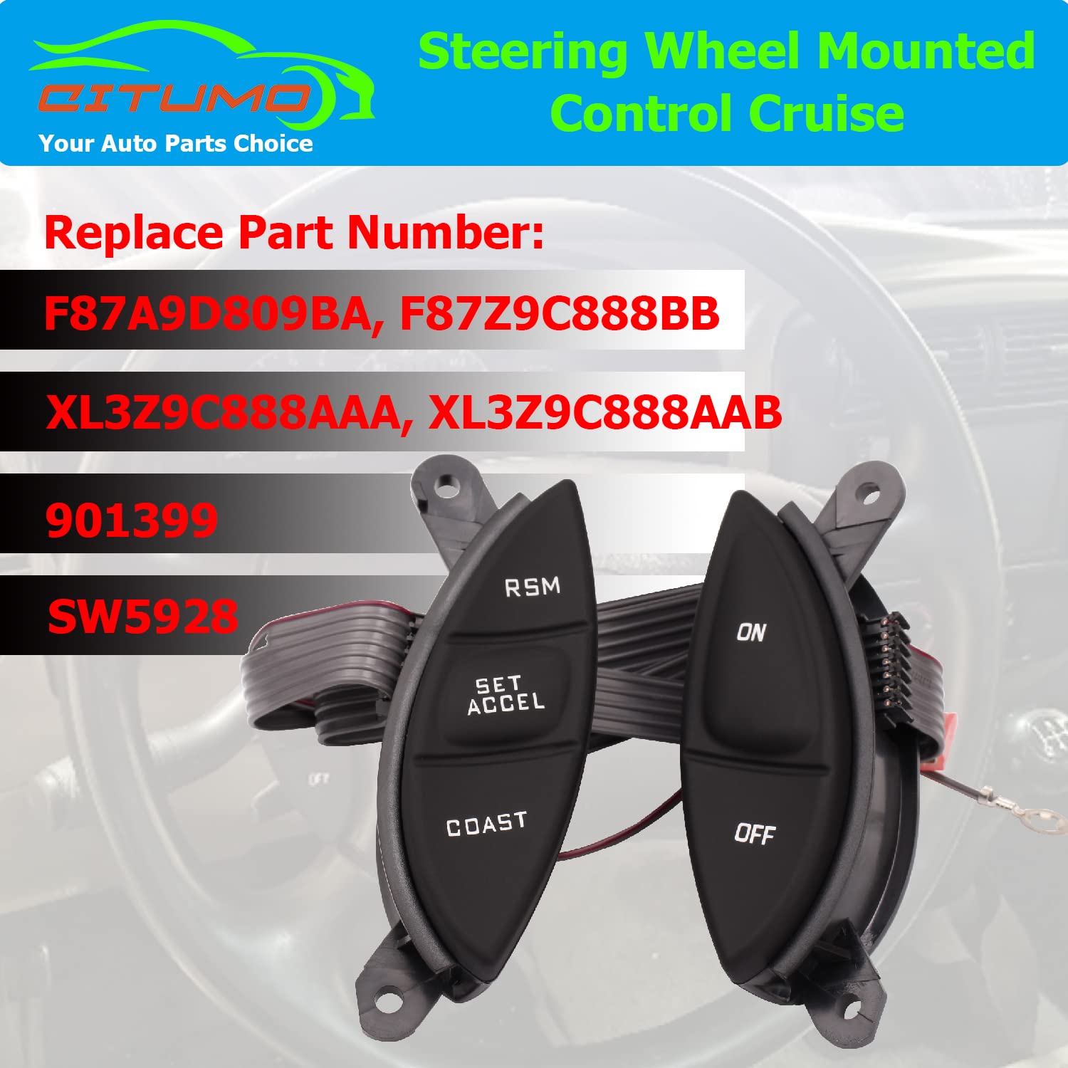 Citumo switch electrical connector detail matching factory harness for reliable install