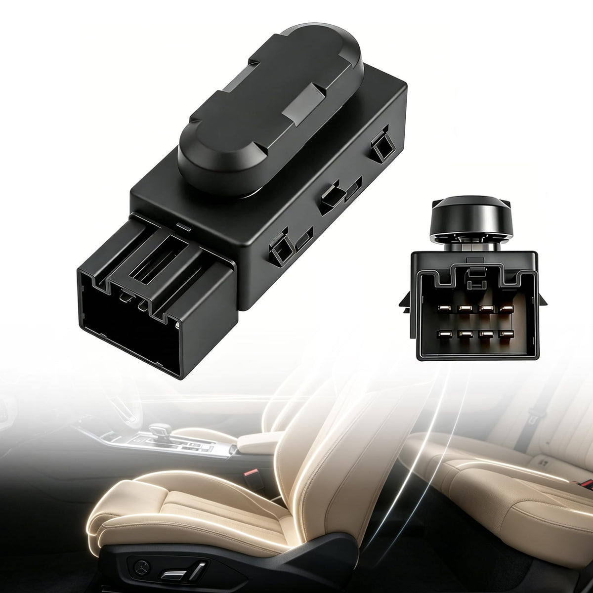 Citumo front view of 6-way switch showing mounting and clarity of controls for easy replacement