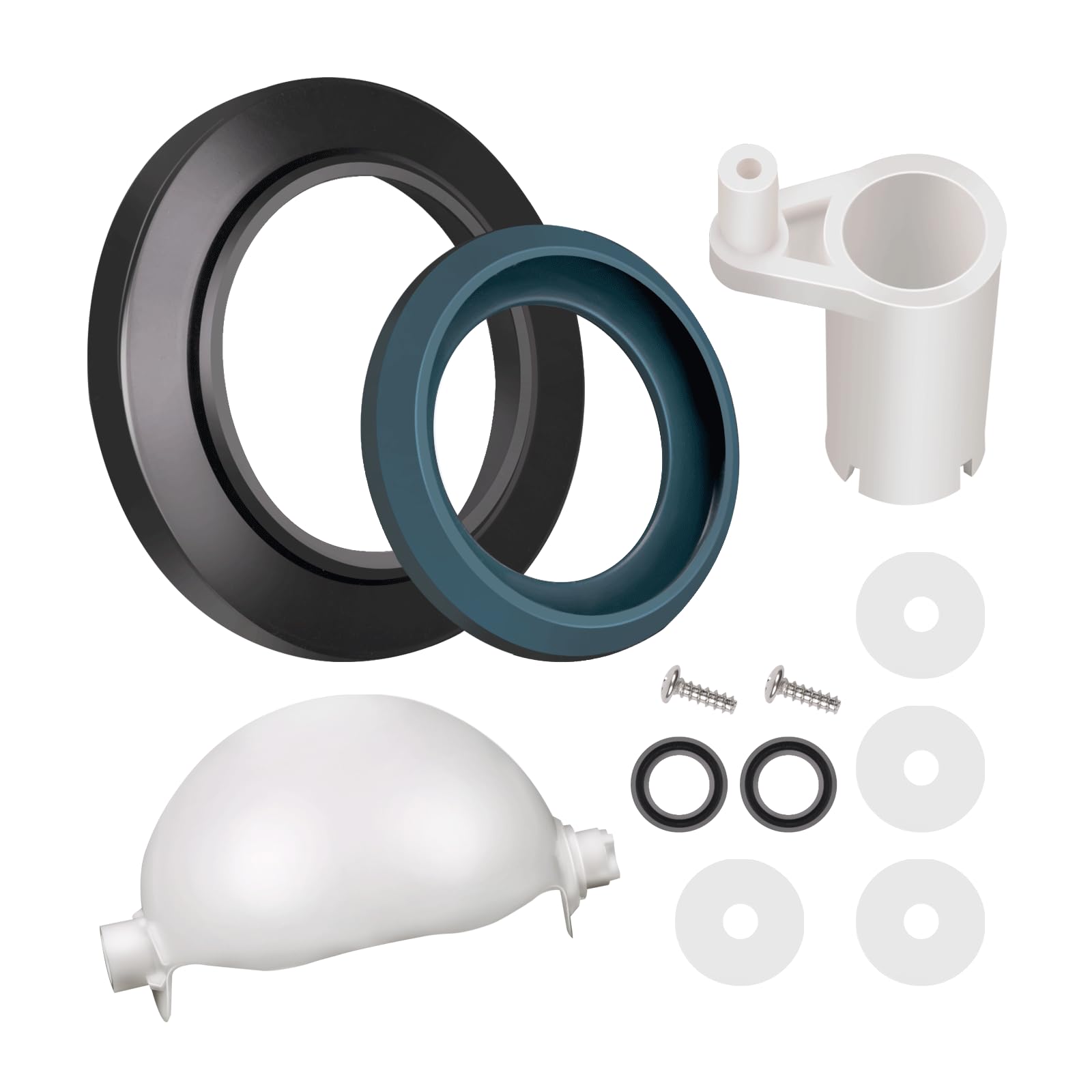 Ciuouient waste ball front view showing replacement part and reliable sealing