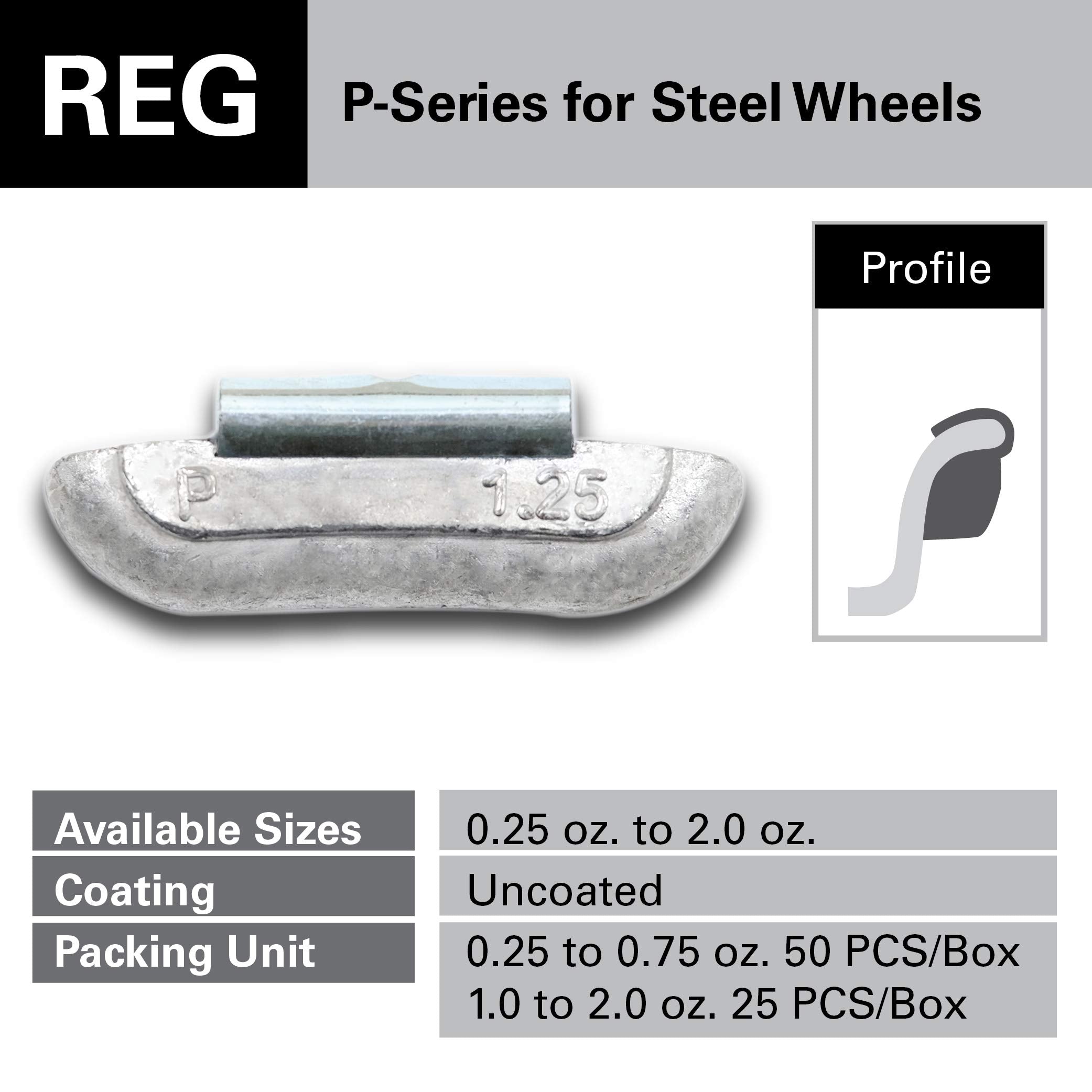 CKAuto close-up of hardened spring steel clip and lead weight showing fit and retention benefit