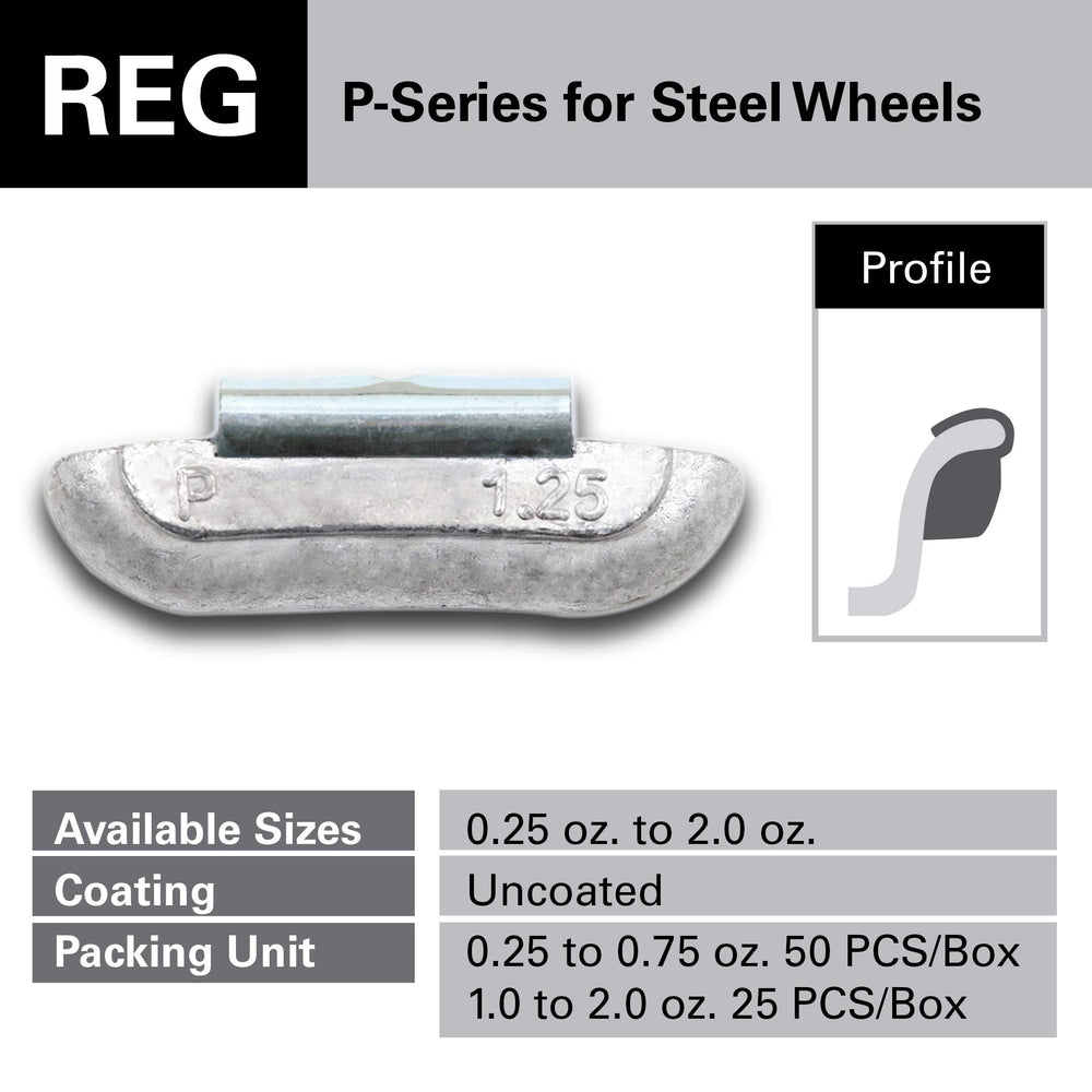 CKAuto close-up of hardened spring steel clip and lead weight showing fit and retention benefit
