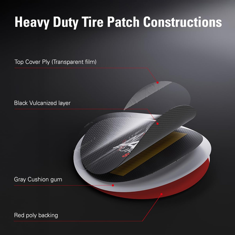 CKAuto close-up of patch sealing gum and texture showing vulcanizing readiness benefit durability