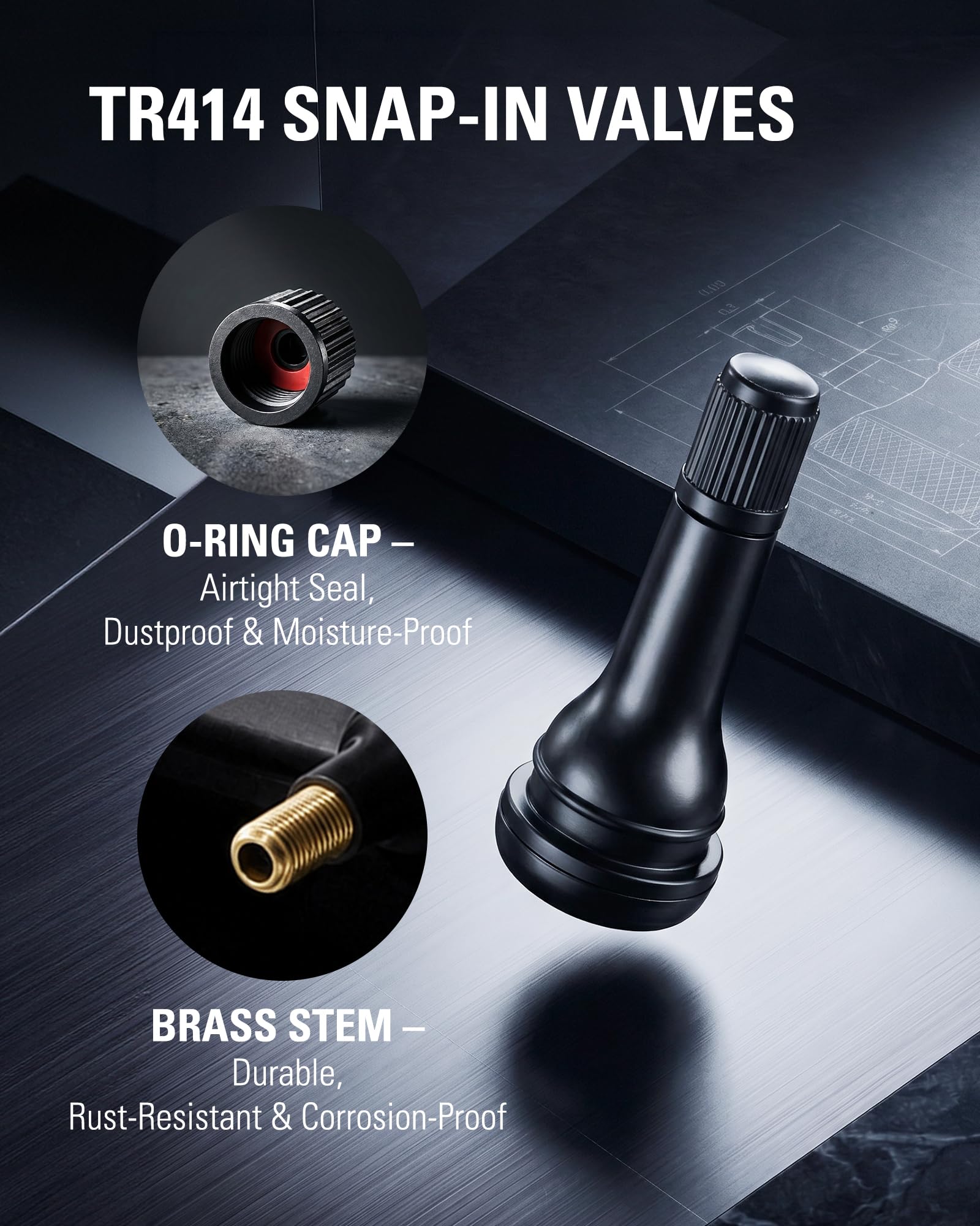 CKAuto TR414 rubber flange detail showing ozone-resistant EPDM for longevity