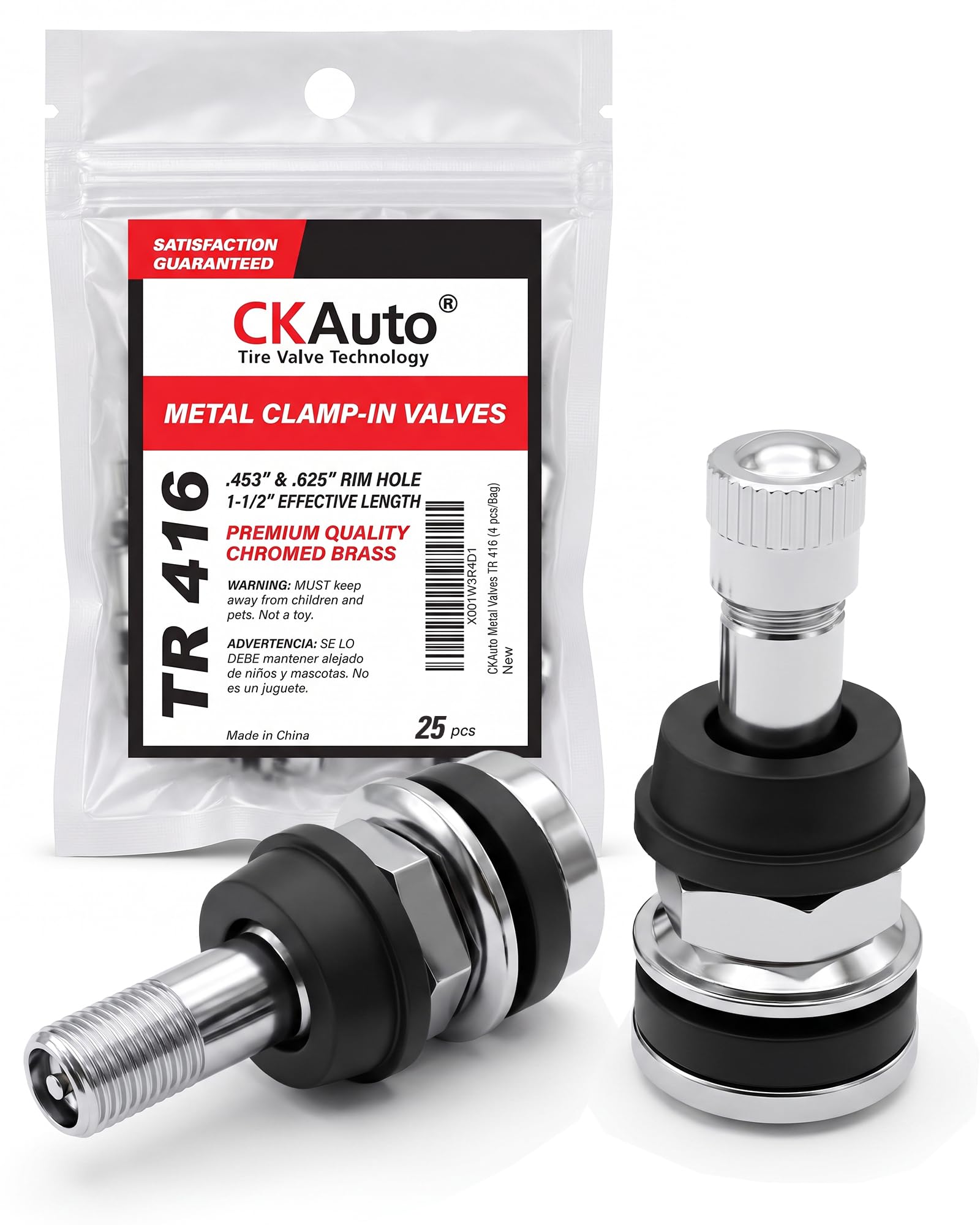 CKAuto TR416 front view of 25-piece pack showing contents and organization for easy stocking