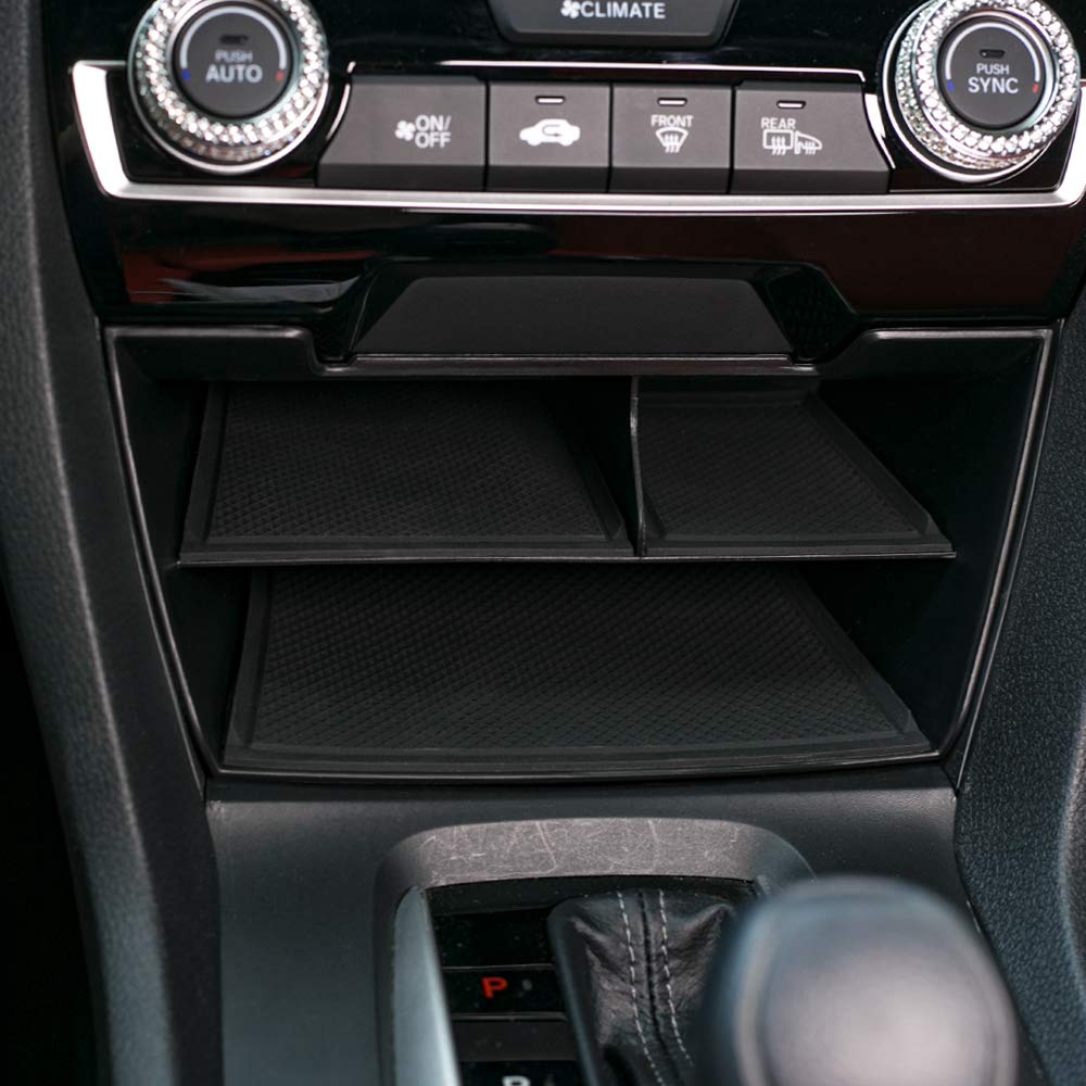 CKE lifestyle shot of organizer in Civic improving cabin tidiness