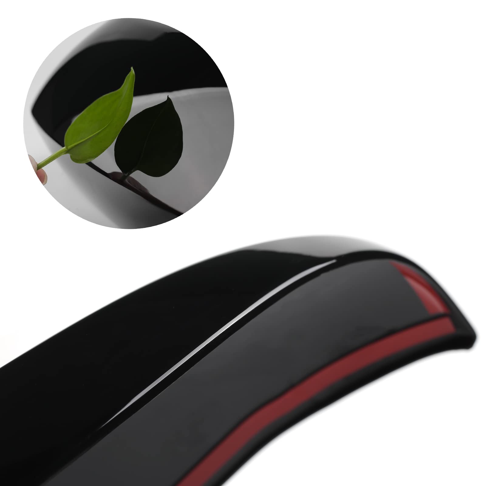 CKE glossy black scale with hand showing size and simple application benefit