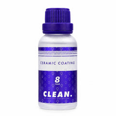 CLEAN. front packaging showing 30ml bottle and applicator for easy use