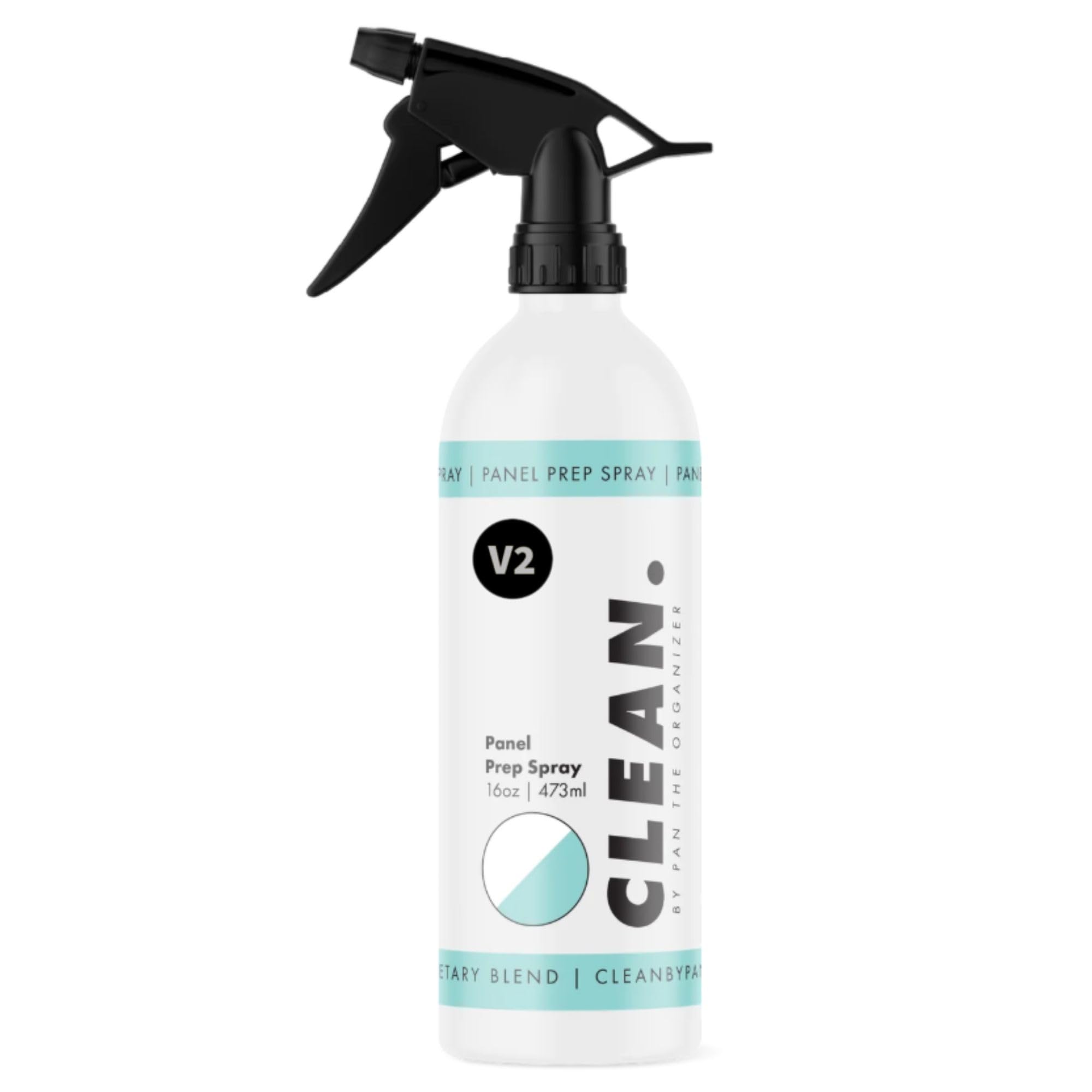 CLEAN. front label showing product name and bottle benefits