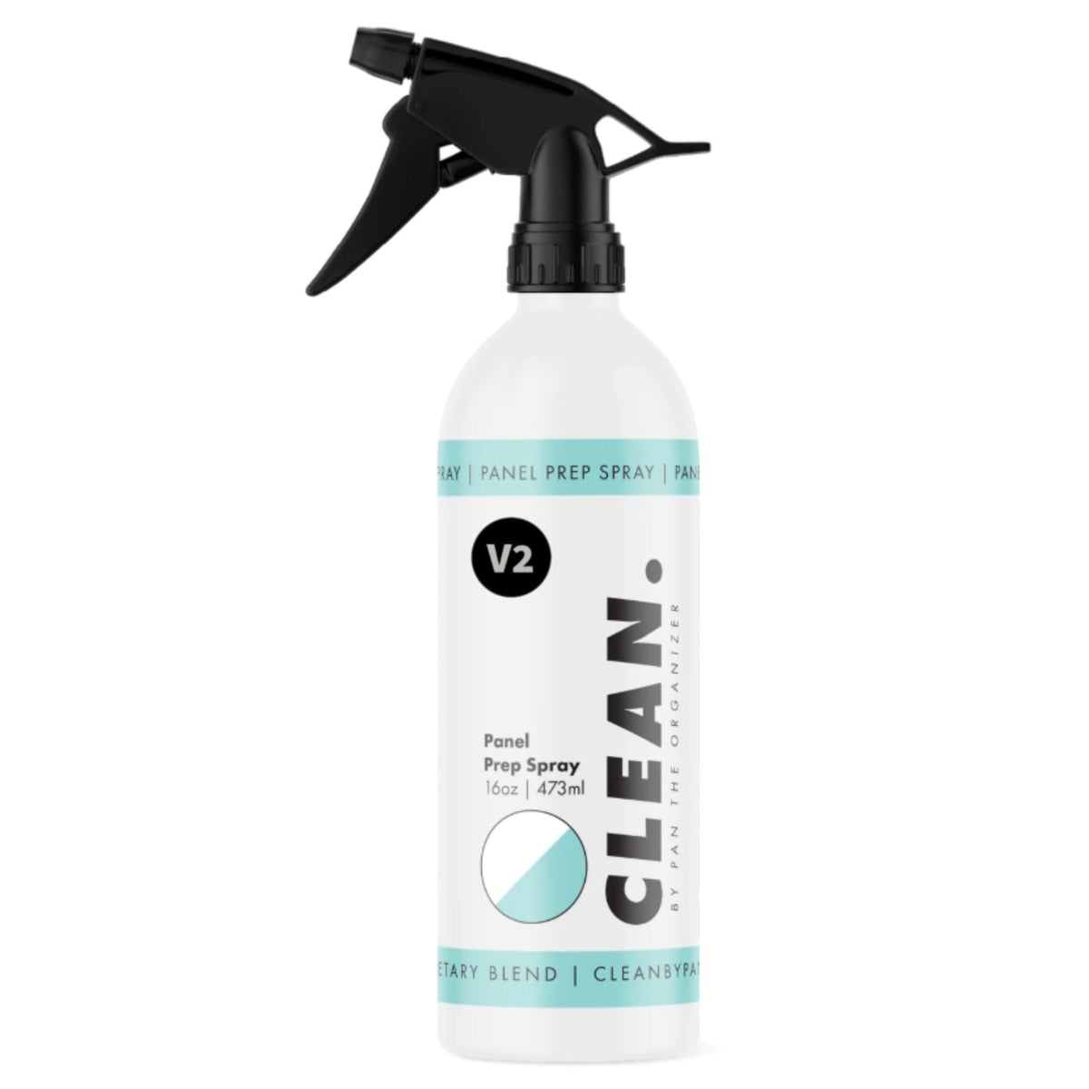 CLEAN. front label showing product name and bottle benefits