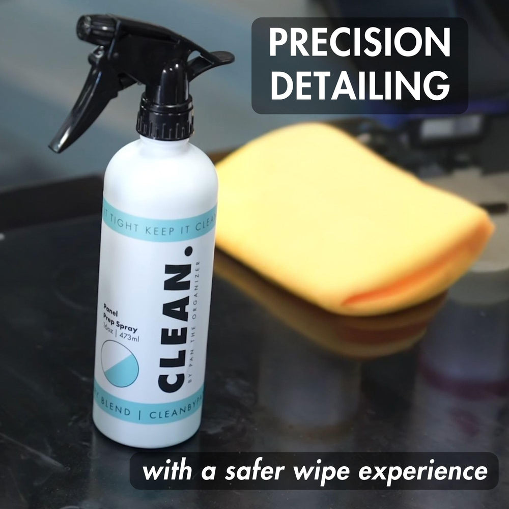 CLEAN. used on glass and tint edge showing safe, streak-free finish